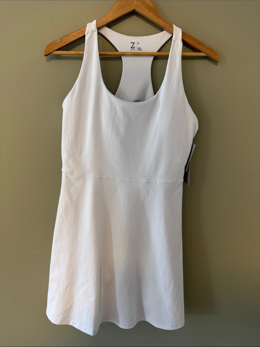 NWT Zella White Racerback Tennis Dress